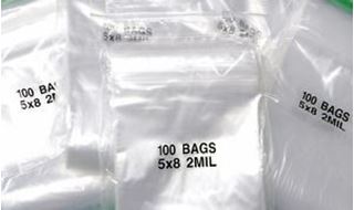 Picture of RECLOSEABLE ZIP BAGS 5X8