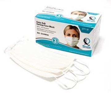 Picture of  QUALA EXTRA SOFT  EARLOOP FACE MASK-WHITE