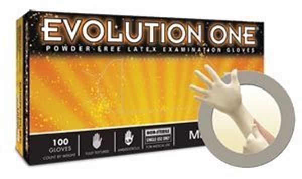 Picture of EVOLUTION ONE PF LATEX EXAM GLOVES EXTRA LARGE 