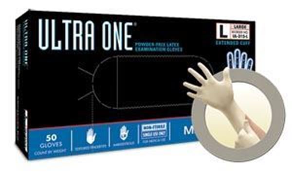 Picture of ULTRAONE PF LATEX EXAM GLOVES EXTRA-LARGE 