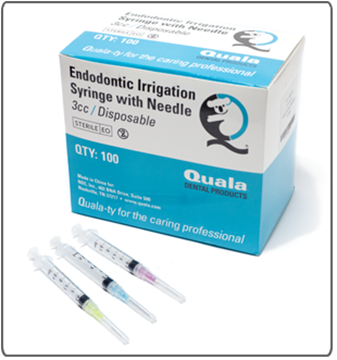 Picture of QUALA ENDODONTIC IRRIGATION SYRINGE WITH NEEDLE 23 GAUGE BLUE 