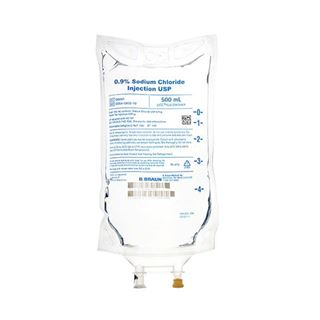 Picture of BBRAUN  9% SODIUM CHLORIDE 500 ML PL BAG